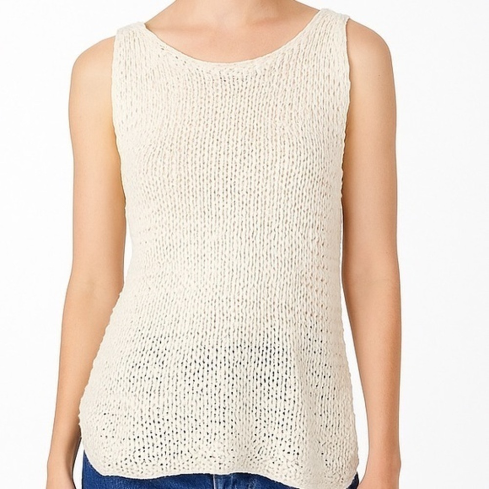 Rag & Bone White Crochet Tank Top | 100% Cotton | Resort Boho Coastal Style XS